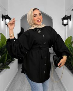 شيميز كتان مستورد بحزام | لبس بنات fashion محجبات عصري – ستايل فرنسي
